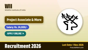 WII Recruitment 2026 – Apply Online for 19 Project Associate, Project Assistant and More Posts