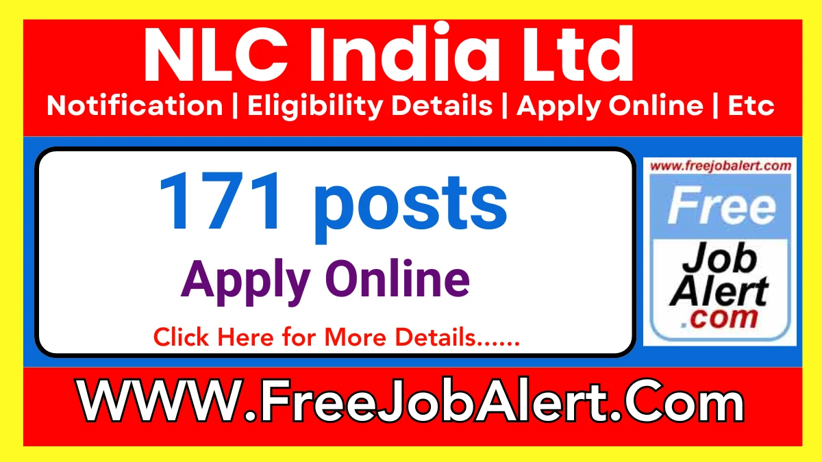 NLC India Limited Junior Overman, Mining Sirdar Recruitment 2025 – Apply Online for 171 Posts