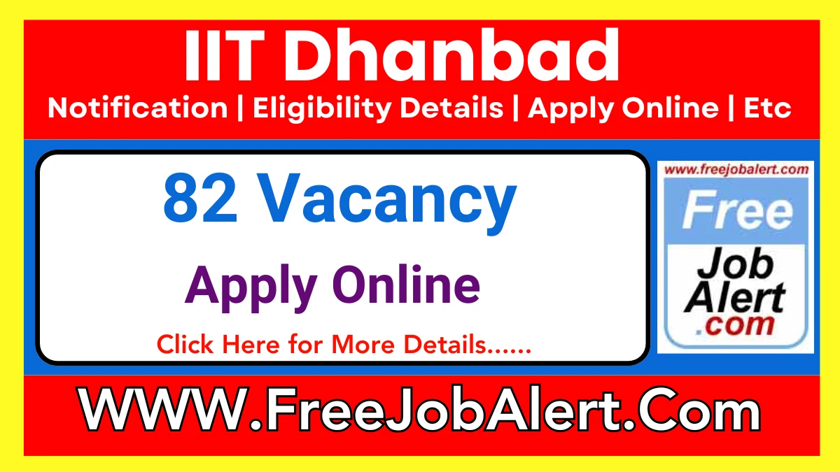 IIT Dhanbad Faculty Recruitment 2025 – Apply Online for 82 Posts