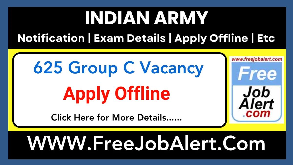 Indian Army Group C Recruitment 2025 – Apply Offline for 625 Posts