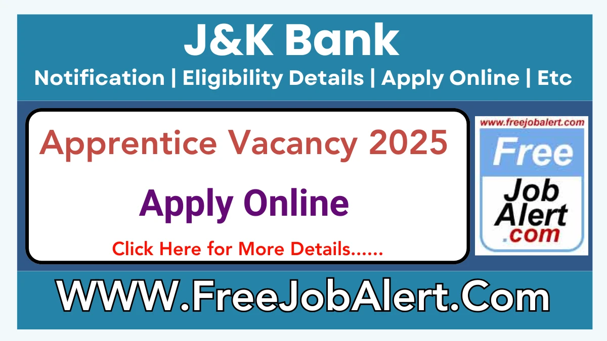 J&K Bank Recruitment 2025 – Apply Online for 278 Apprentice Posts