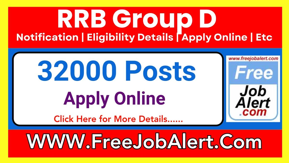 RRB Group D Recruitment 2025 – Apply Online for 32000 Posts