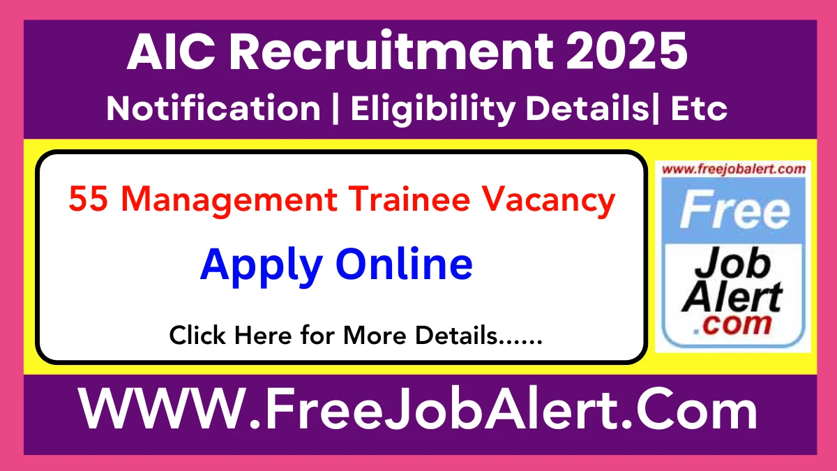 AIC Management Trainee Recruitment 2025 – Apply Online for 55 Posts