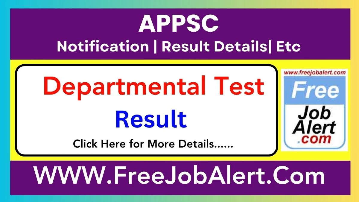 APPSC Departmental Test Result 2024 – Result Released