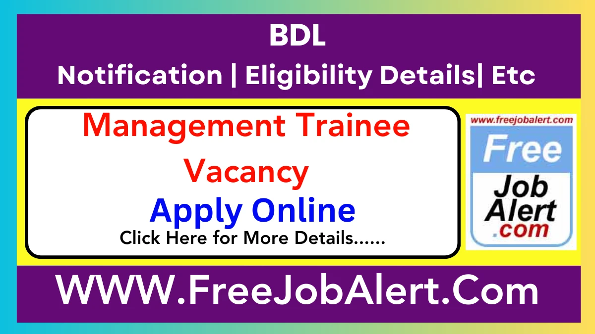 BDL Management Trainee Recruitment 2025 – Apply Online for 49 Posts