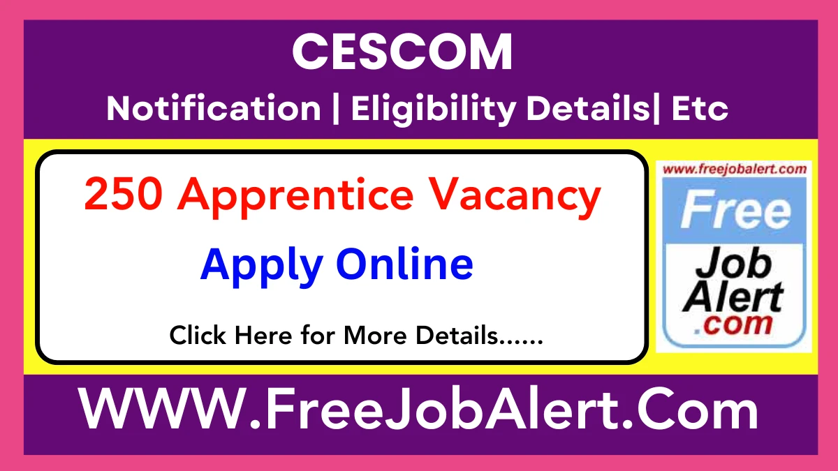 CESCOM Apprentices Recruitment 2025 – Apply Online for 250 Posts