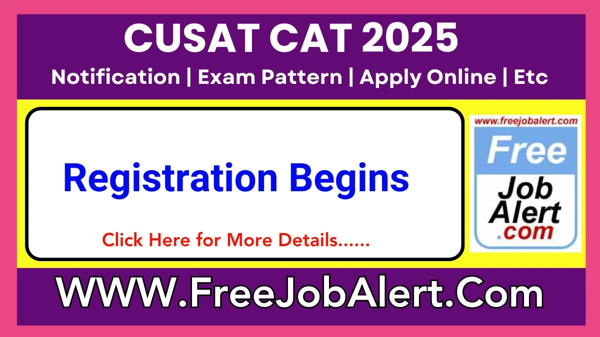 CUSAT CAT 2025 – Apply Online for CUSAT Common Admission Test