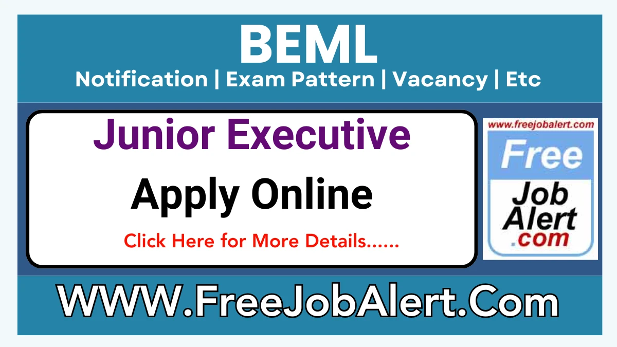 BEML Junior Executive Recruitment 2025 – Apply Online