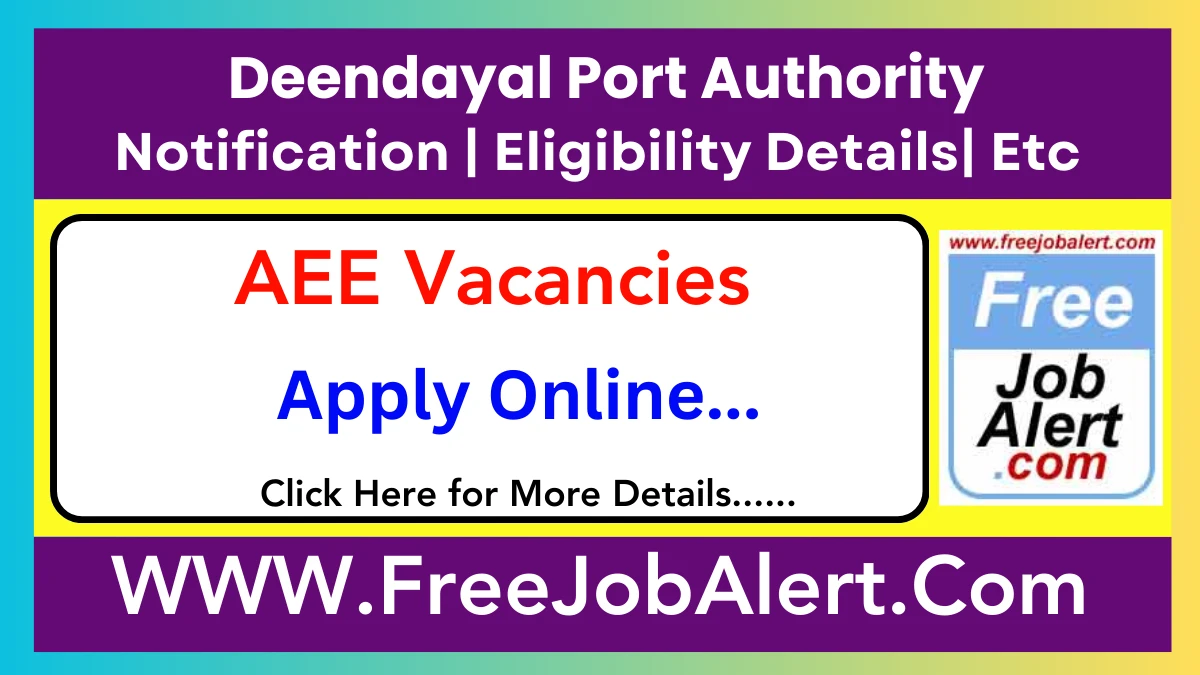 Deendayal Port Authority AEE Recruitment 2025 – Apply Online