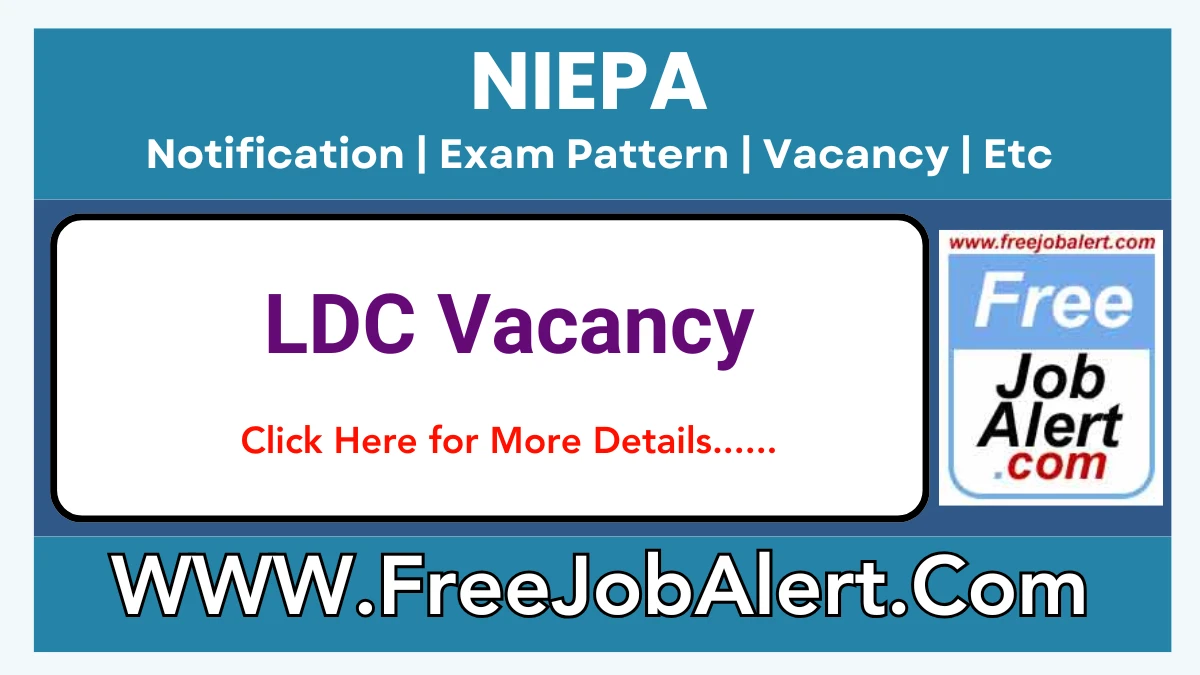 NIEPA Lower Division Clerk Recruitment 2025 – Apply Online