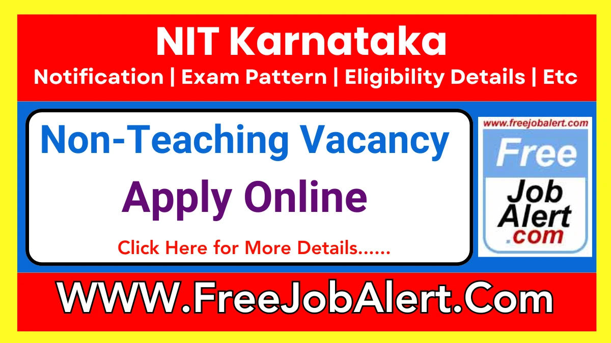 NIT Karnataka, Surathkal Non-Teaching Recruitment 2025 – Apply Online