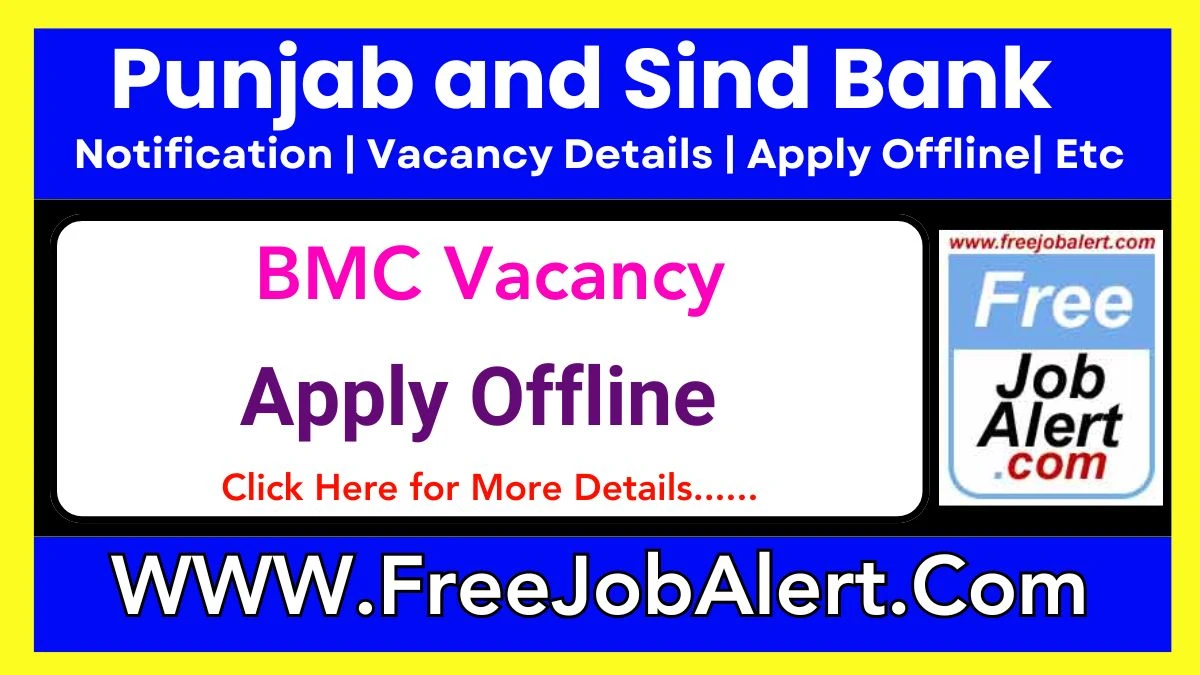 Punjab and Sind Bank BMC Recruitment 2025 – Apply Offline