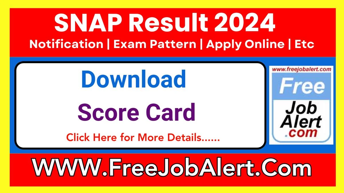 SNAP Result 2024 – Download Score Card