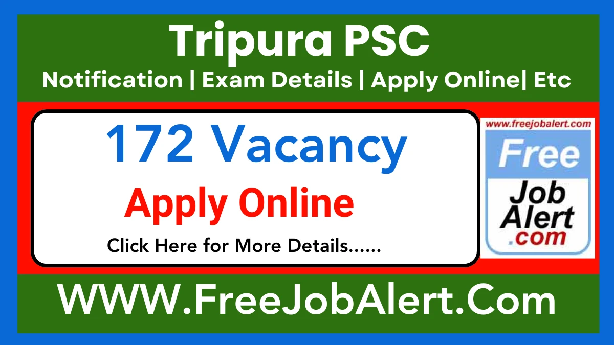 Tripura PSC Specialist Medical Officer Recruitment 2025 – Apply Online for 172 Posts