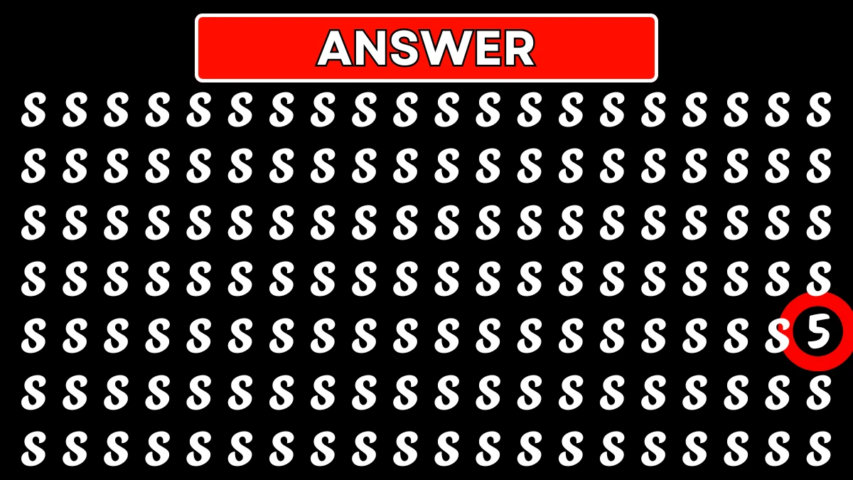 Optical Illusion Brain Test: Only people with Eagle Eyes Can Spot the Number 5 in 6 Secs