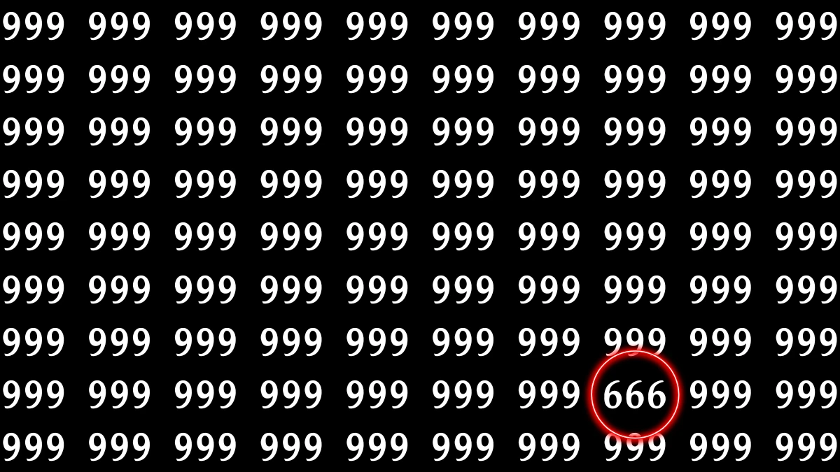20/20 Vision Test: Can you Spot the Odd Number in 6 Secs