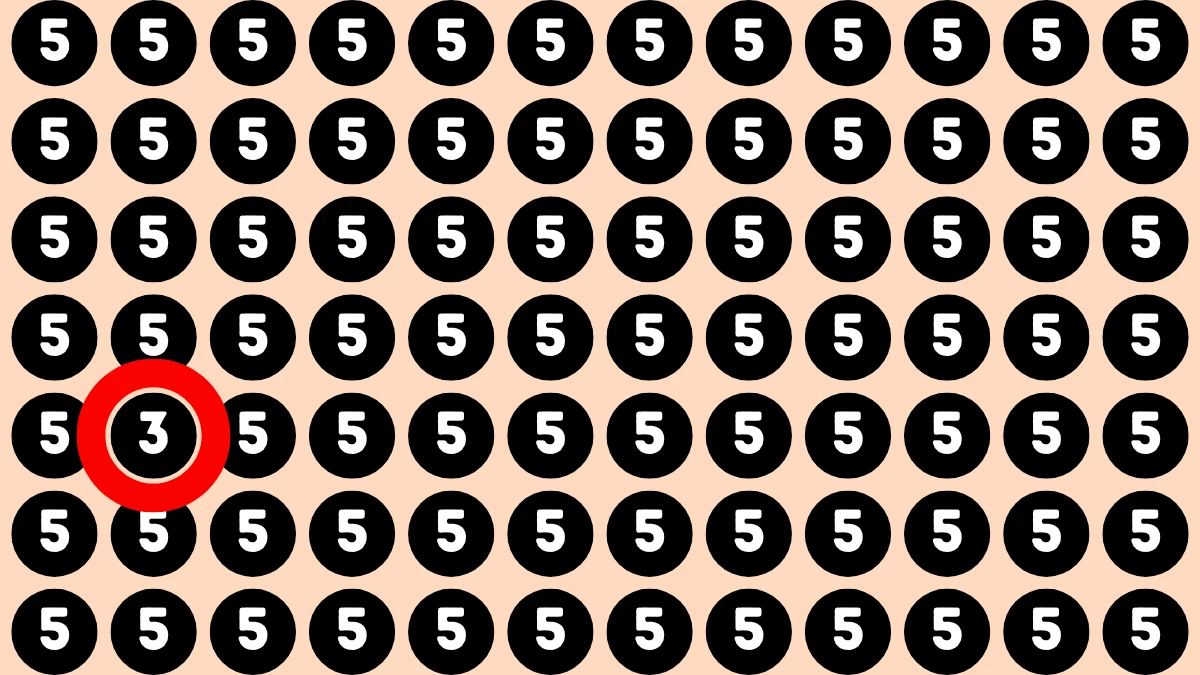 Brain Teaser: Only Genius Can spot the Number 3 among 5 in 5 Secs