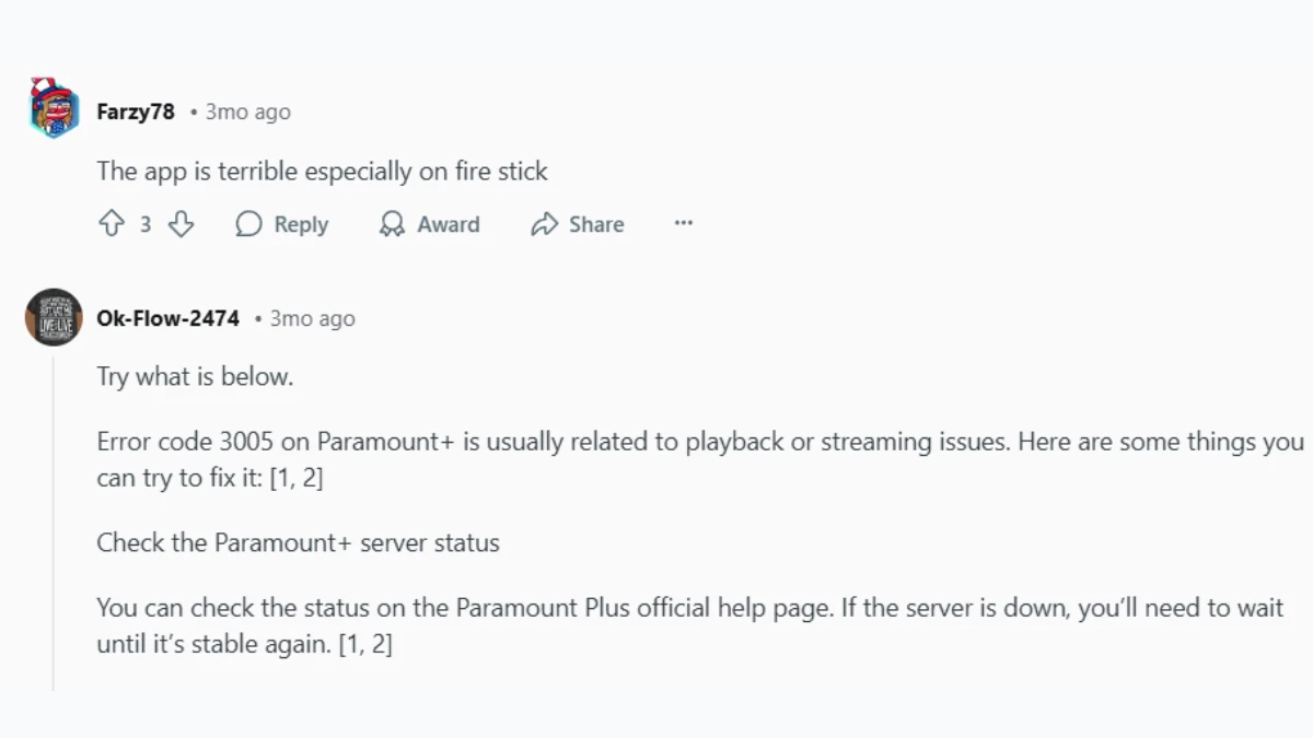 Paramount Plus Error Code 3005 How to Fix Paramount Plus Error 3005?