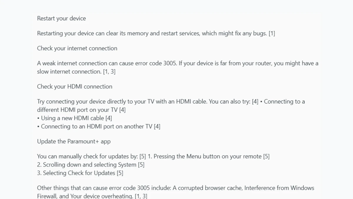 Paramount Plus Error Code 3005 How to Fix Paramount Plus Error 3005?