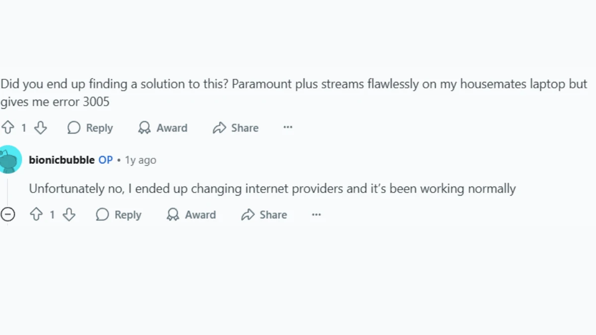 Paramount Plus Error Code 3005 How to Fix Paramount Plus Error 3005?