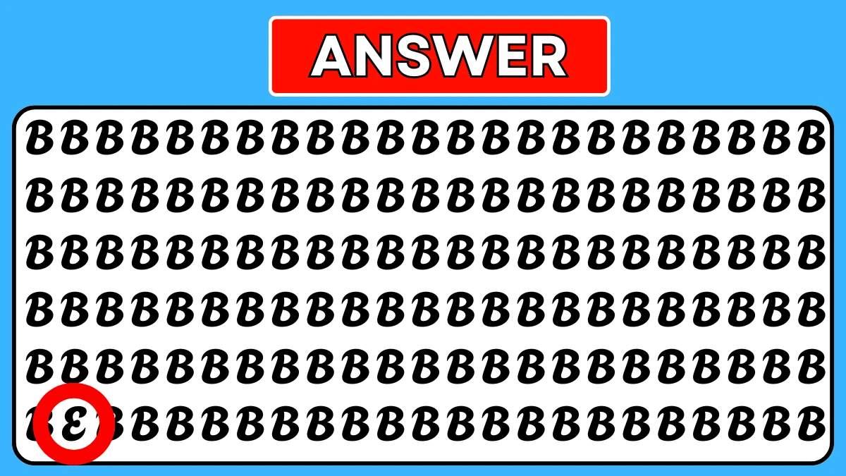 Optical Illusion Eye test: Find the Letter E among Bs within 7 Seconds
