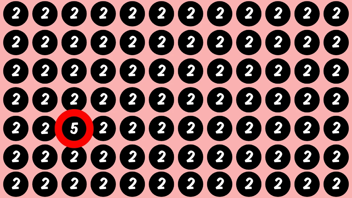 Optical Illusion: Within 5 Seconds Spot The Number 5 among 2