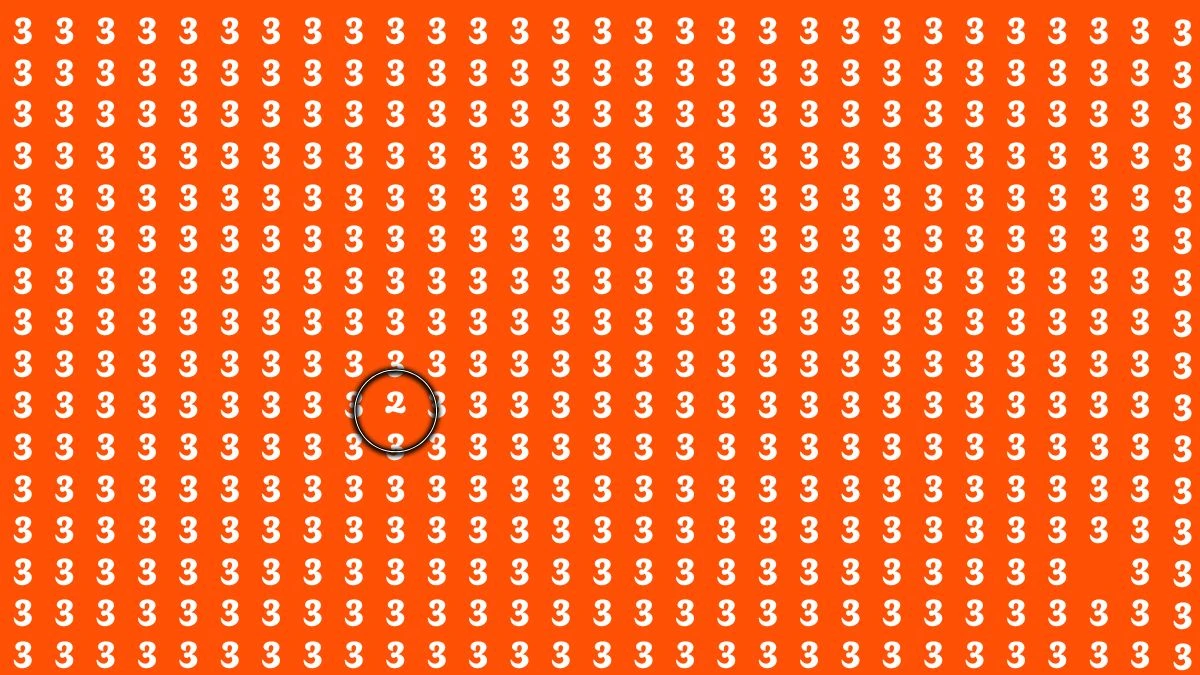 Brain Teaser: Within 6 Seconds Spot The Number 2 among 3