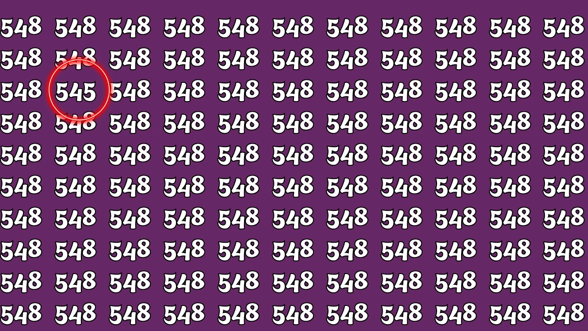 Optical Illusion 10 Seconds Challenge: Only People with Eagle Eyes Can spot the Number 545