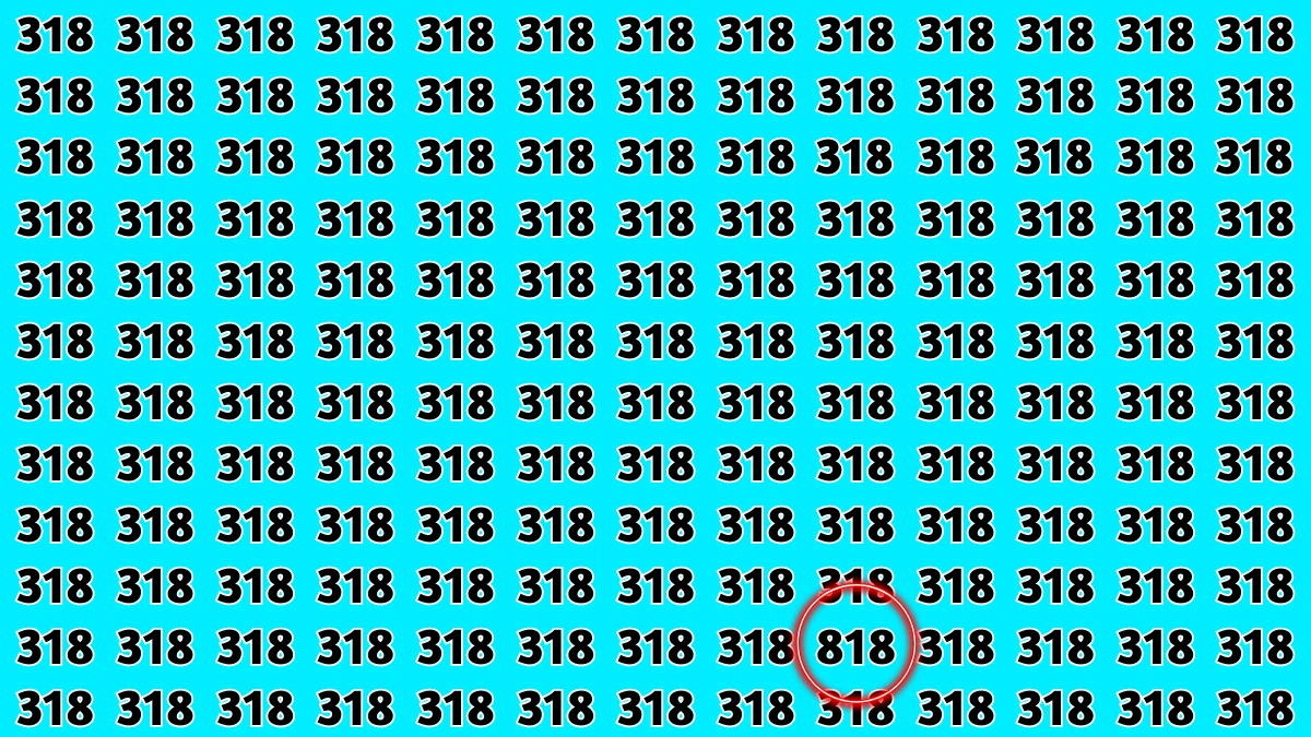 Optical Illusion 10 Seconds Challenge: Only People with Eagle Eyes Can spot the Number 818