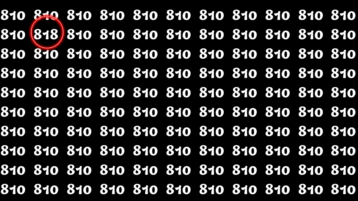 Optical Illusion 8 Seconds Challenge: Only People with Eagle Eyes Can spot the Number 818