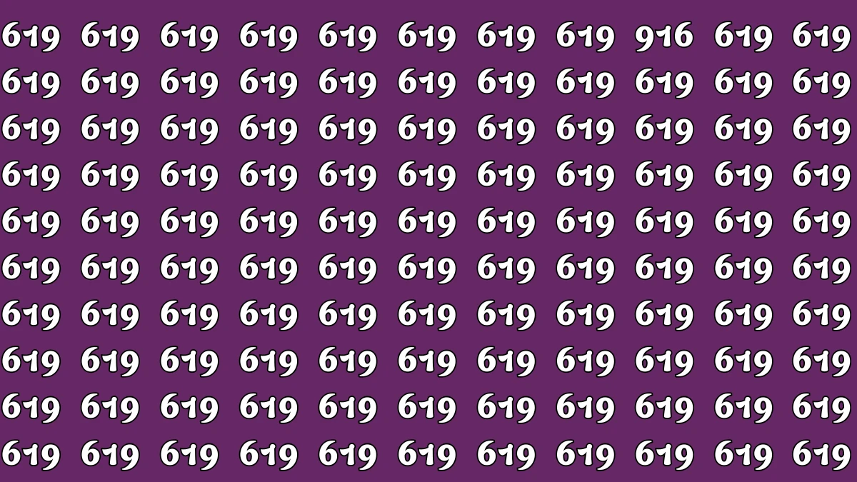 Optical Illusion 8 Seconds Challenge: Only People with Eagle Eyes Can spot the Number 916