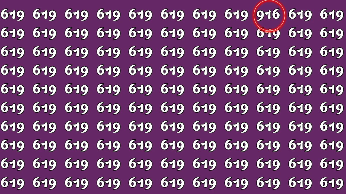 Optical Illusion 8 Seconds Challenge: Only People with Eagle Eyes Can spot the Number 916
