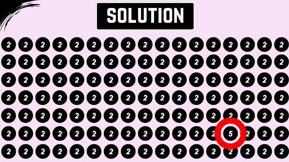Optical Illusion IQ Test: Are You A Genius? Within 5 Seconds Spot The Number 5 among 2
