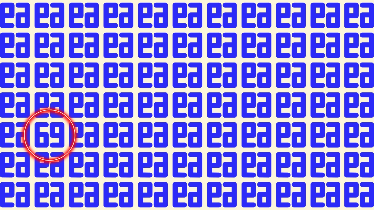 Optical Illusion: Within 6 Seconds Spot The Number 69 among Inverted 69