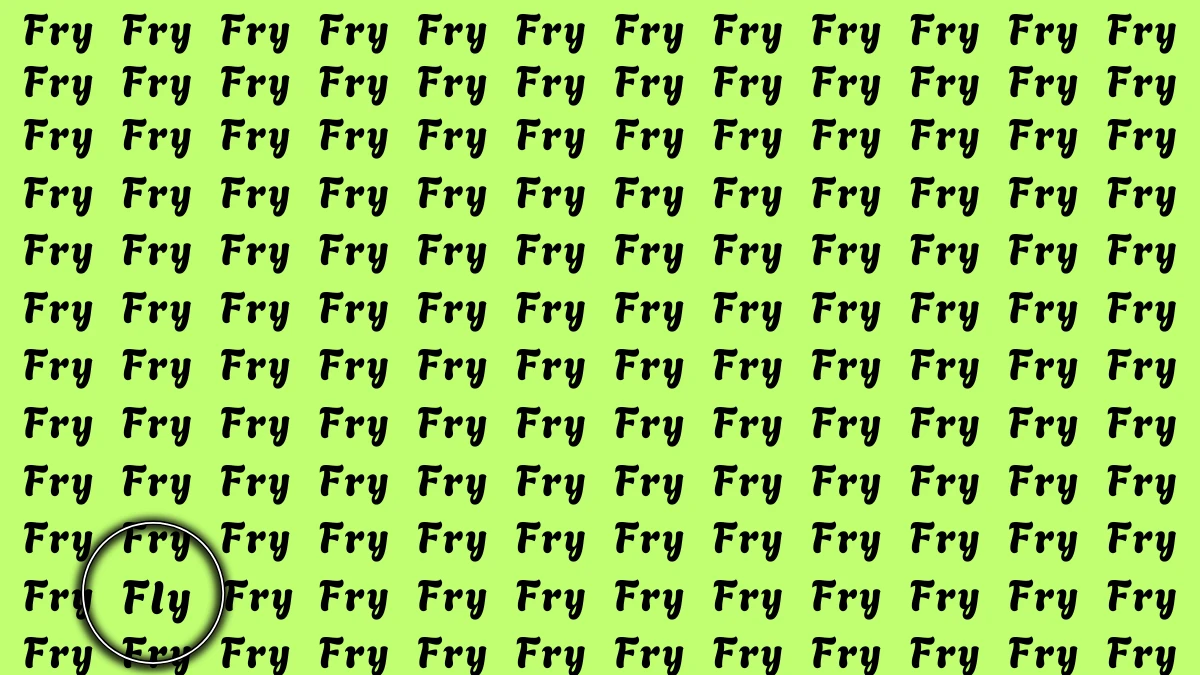 Optical Illusion: Within 6 Seconds Spot The Word Fly among Fry
