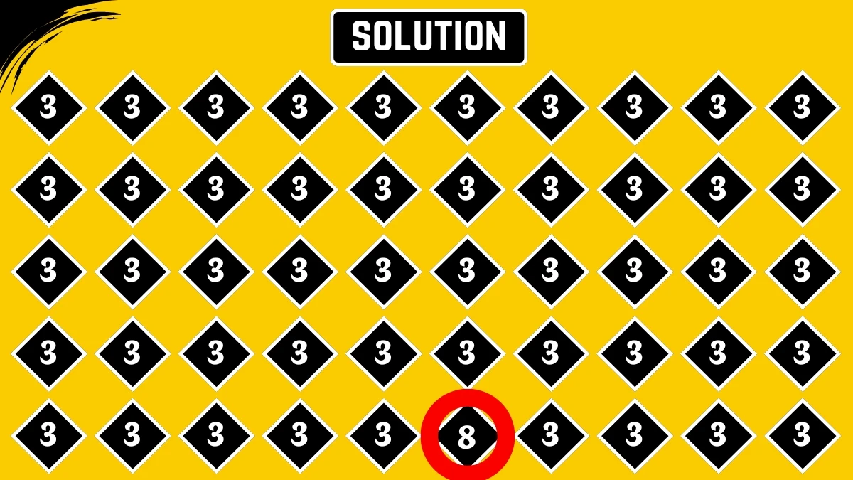Optical Illusion: Within 8 Seconds Spot The Number 8 among 3