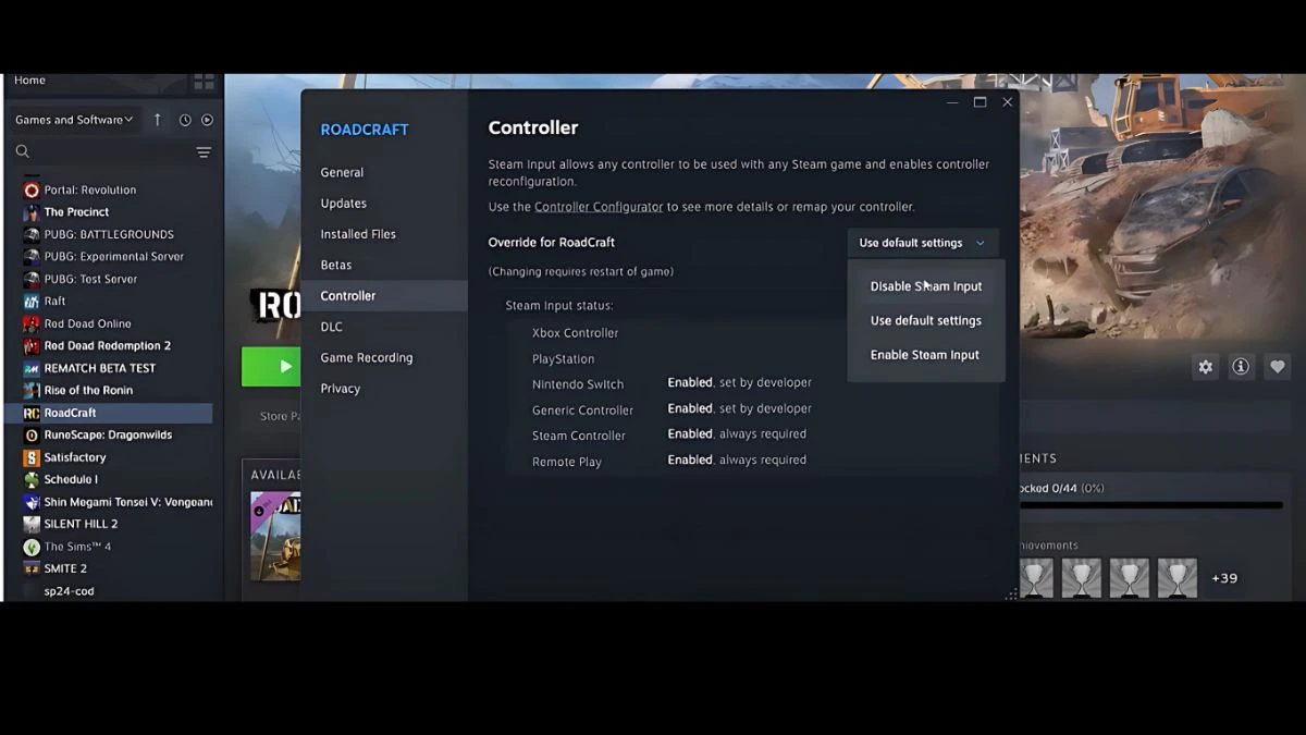 Roadcraft Controller Not Working, How to Fix Controller or Gamepad Not Working in Roadcraft
