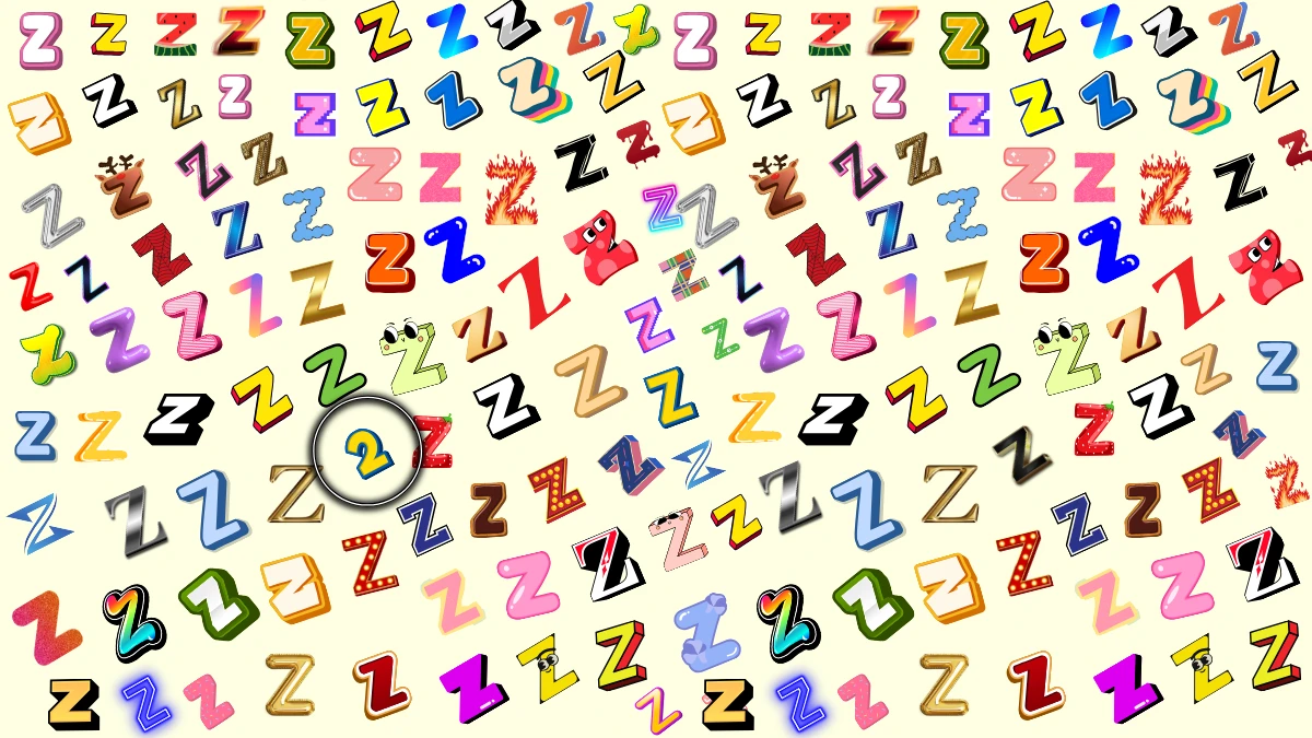Observation Find it Out: Within 5 Seconds Spot The Number 2 among Z