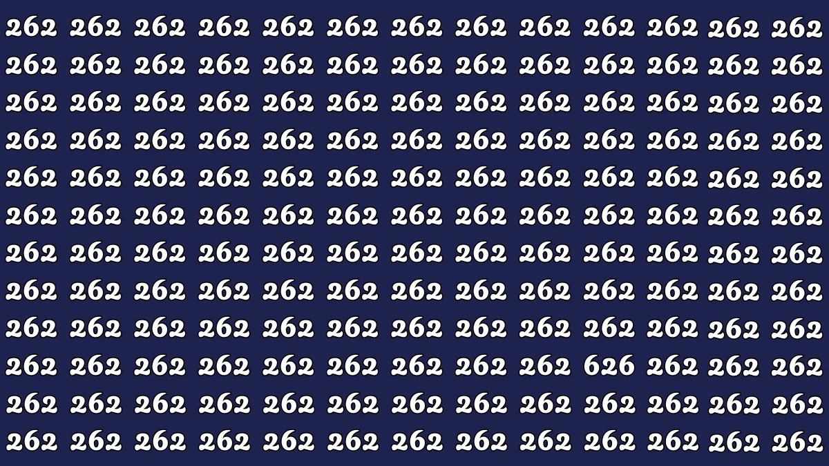 Optical Illusion 7 Seconds Challenge: Only People with Eagle Eyes Can spot the Number 626