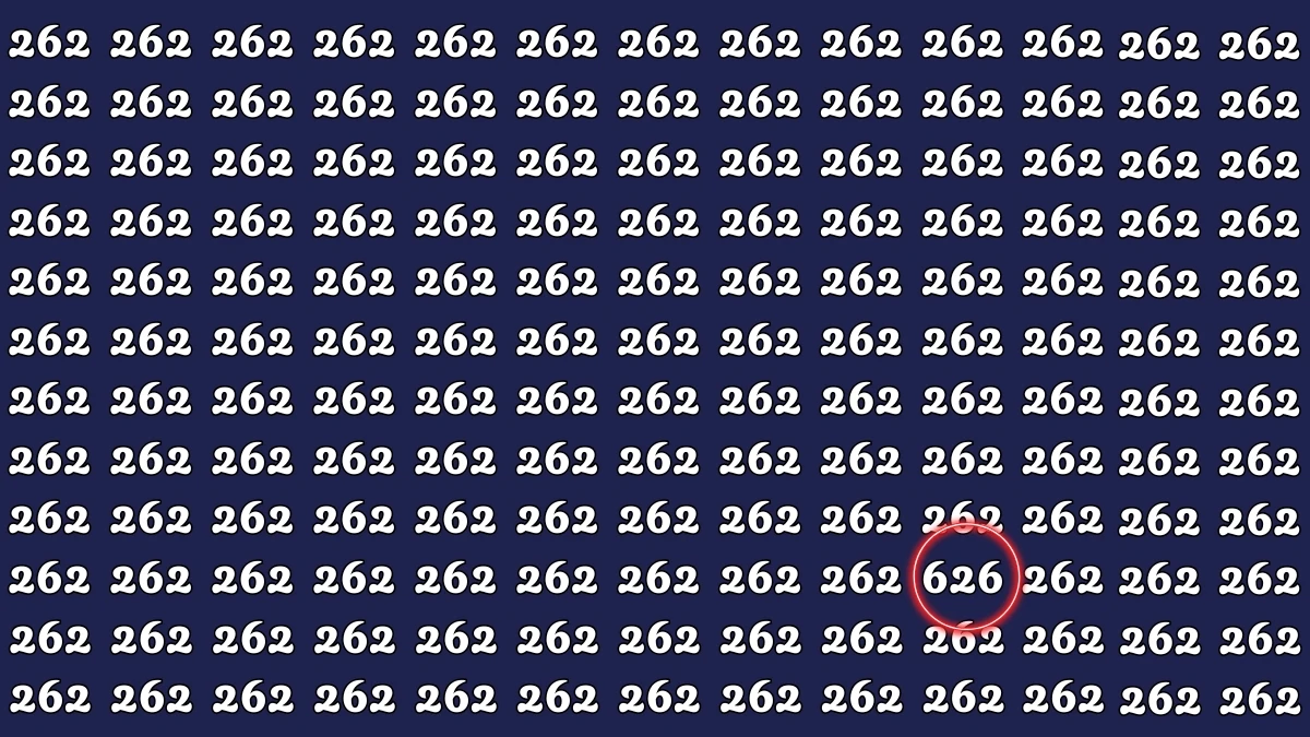 Optical Illusion 7 Seconds Challenge: Only People with Eagle Eyes Can spot the Number 626