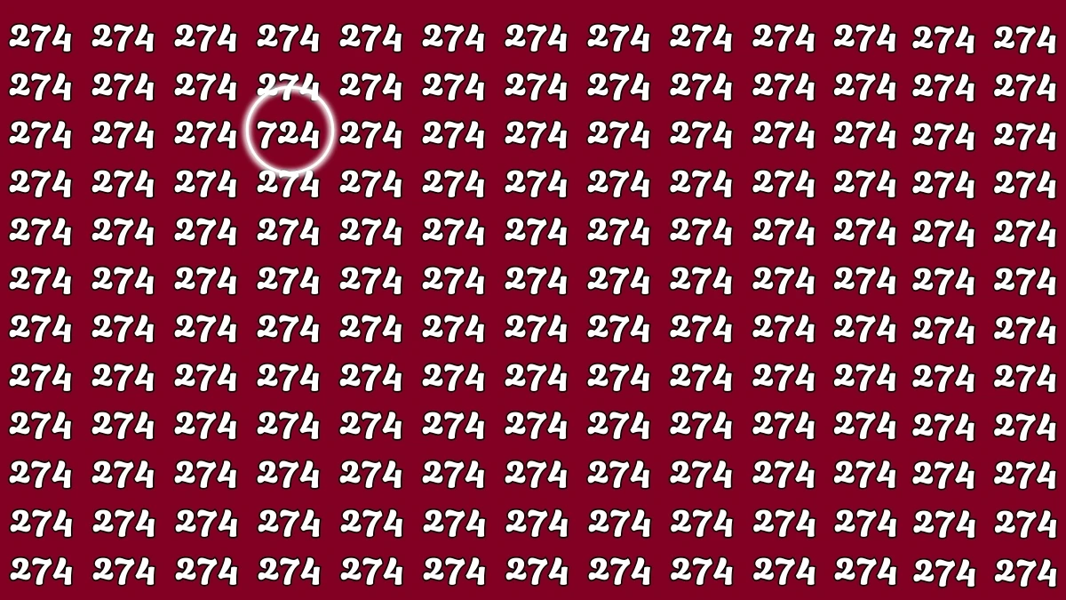Optical Illusion 7 Seconds Challenge: Only People with Eagle Eyes Can spot the Number 724
