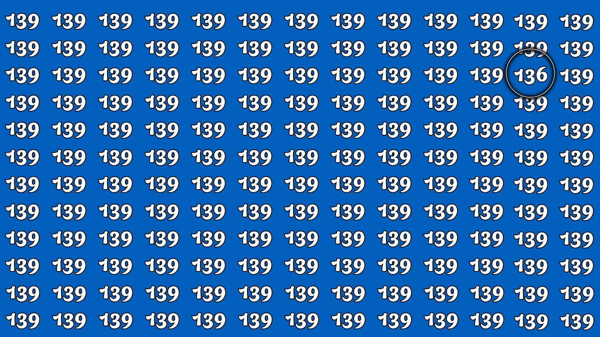 Optical Illusion 8 Seconds Challenge: Only People with Eagle Eyes Can spot the Number 136