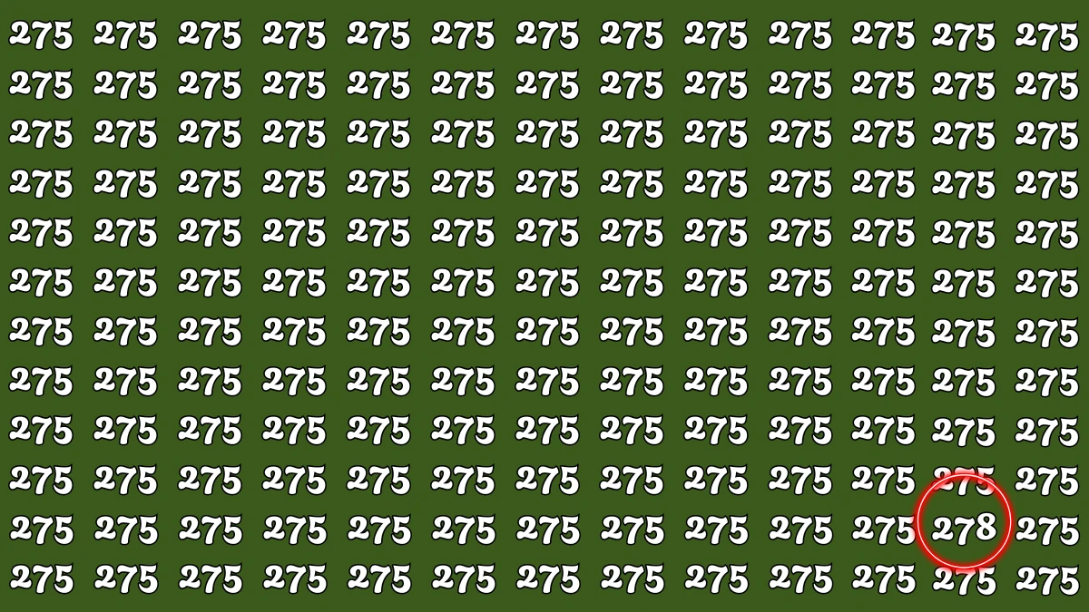 Optical Illusion 8 Seconds Challenge: Only People with Eagle Eyes Can spot the Number 278