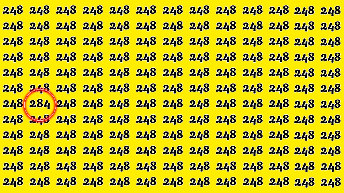 Optical Illusion 8 Seconds Challenge: Only People with Eagle Eyes Can spot the Number 284