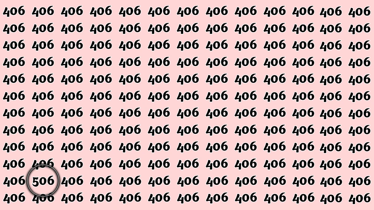 Optical Illusion 8 Seconds Challenge: Only People with Eagle Eyes Can spot the Number 506