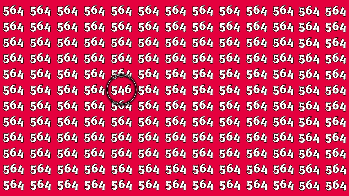 Optical Illusion 8 Seconds Challenge: Only People with Eagle Eyes Can spot the Number 546