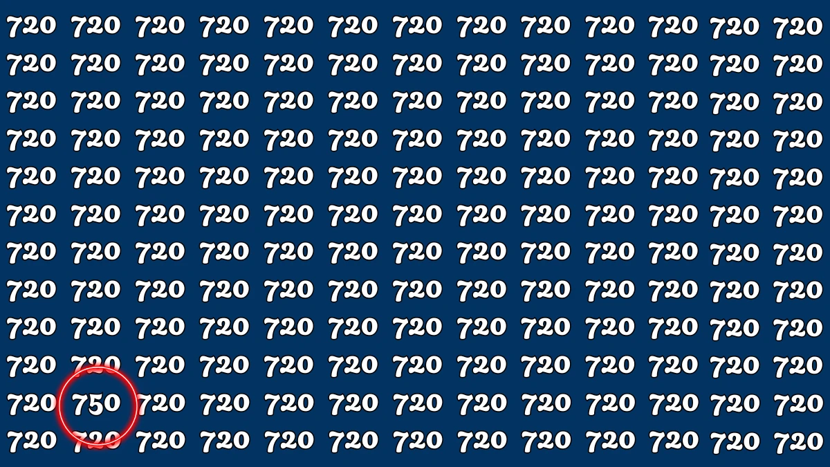 Optical Illusion 8 Seconds Challenge: Only People with Eagle Eyes Can spot the Number 750