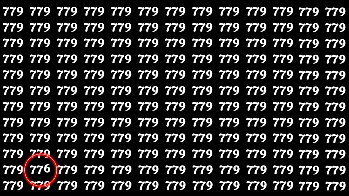 Optical Illusion 8 Seconds Challenge: Only People with Eagle Eyes Can spot the Number 776