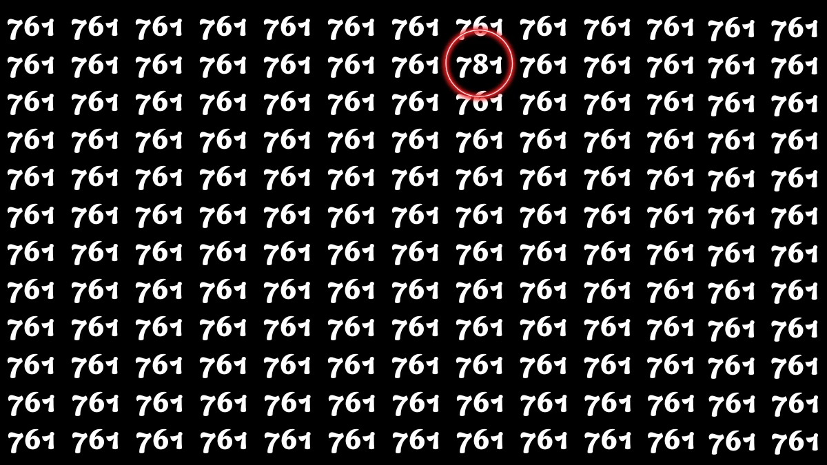 Optical Illusion 8 Seconds Challenge: Only People with Eagle Eyes Can spot the Number 781