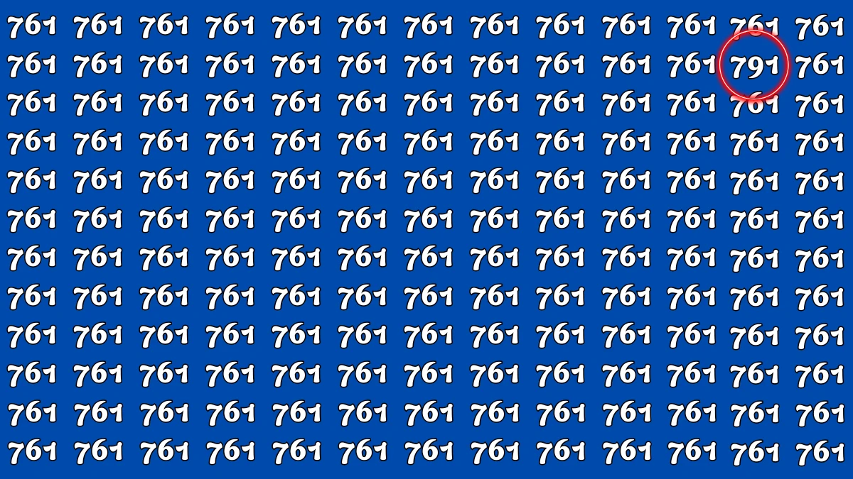 Optical Illusion 8 Seconds Challenge: Only People with Eagle Eyes Can spot the Number 791
